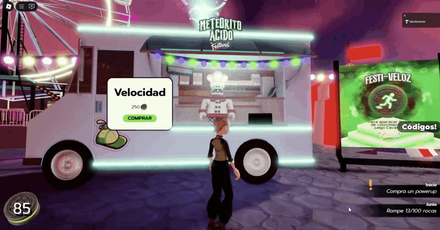 Galletas Festival en Roblox — resultados e interacción