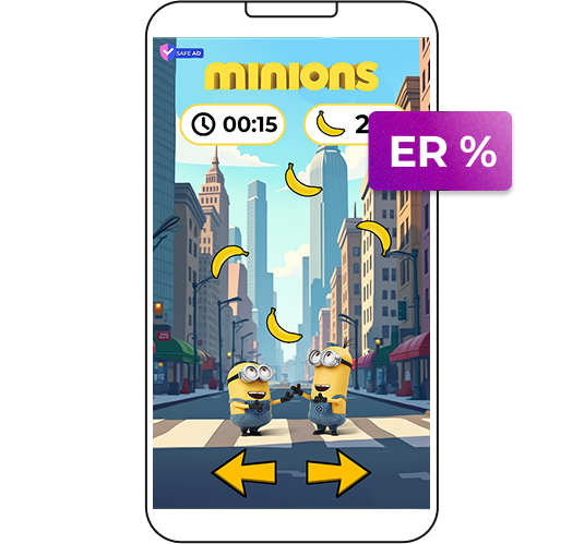 Criativo de anúncio jogável in-app