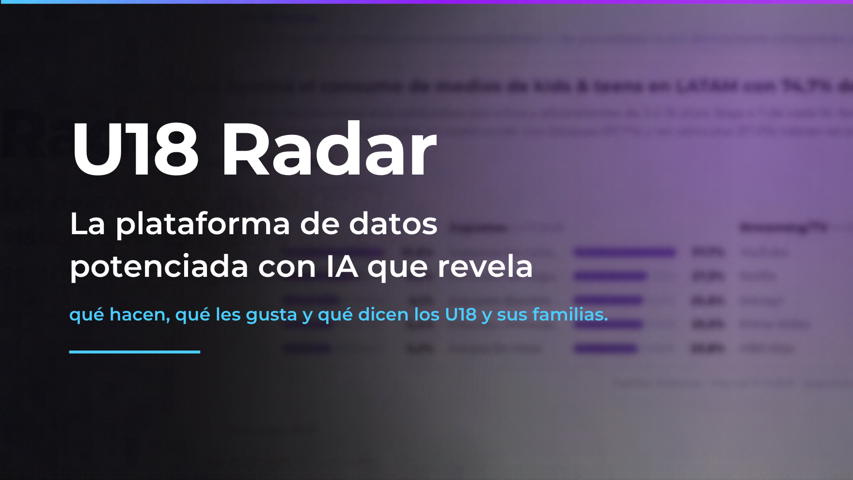 U18 Radar: la plataforma de datos potenciada con IA que revela qué hacen, qué les gusta y qué dicen los U18 y sus familias
