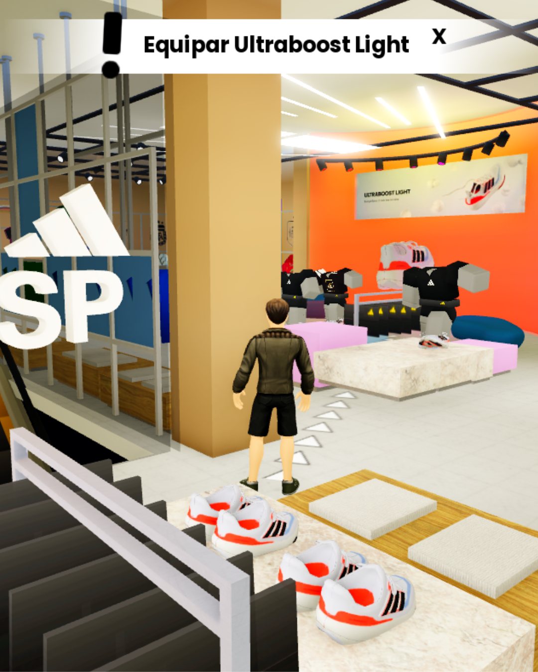 Adidas store inside a Roblox world, Brazil